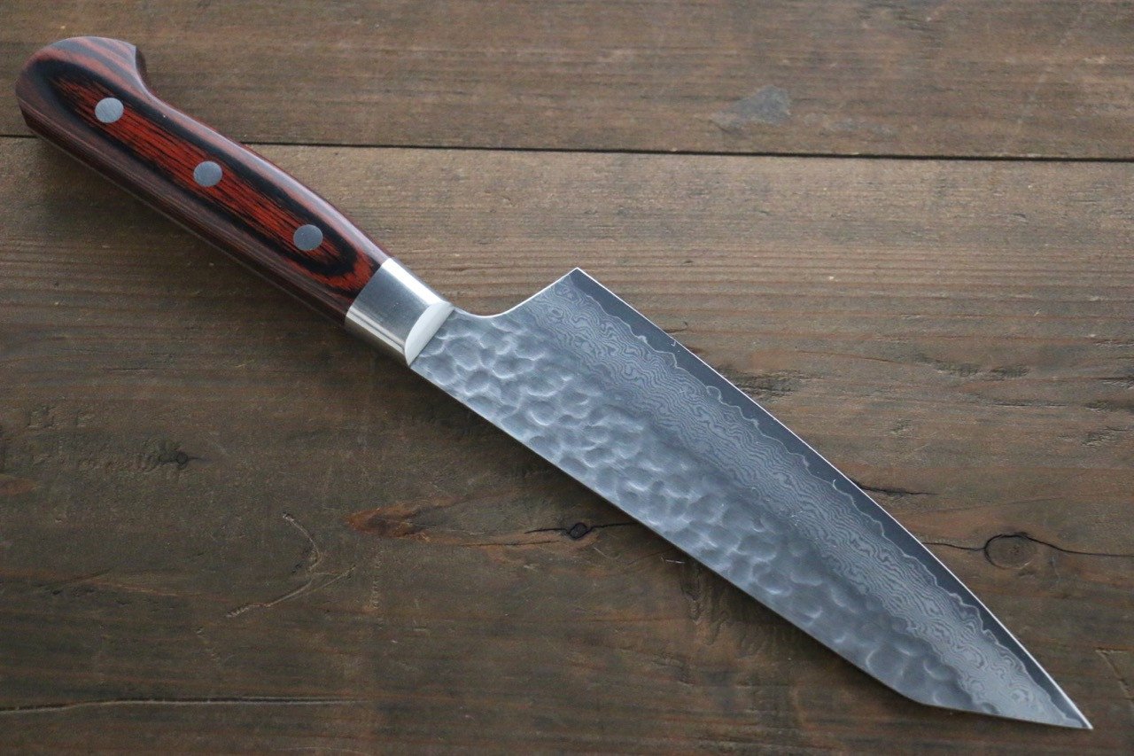 堺 孝行 VG10 33層 大馬士革紋 切付三德刀  160mm 桃花心合成木 握把 - 清助刃物