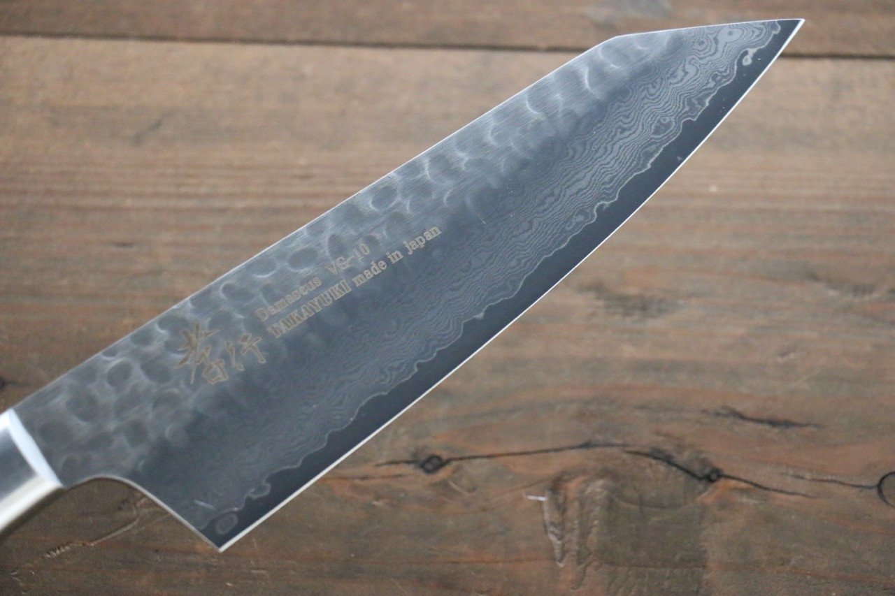 堺 孝行 VG10 33層 大馬士革紋 切付三德刀  160mm 桃花心合成木 握把 - 清助刃物