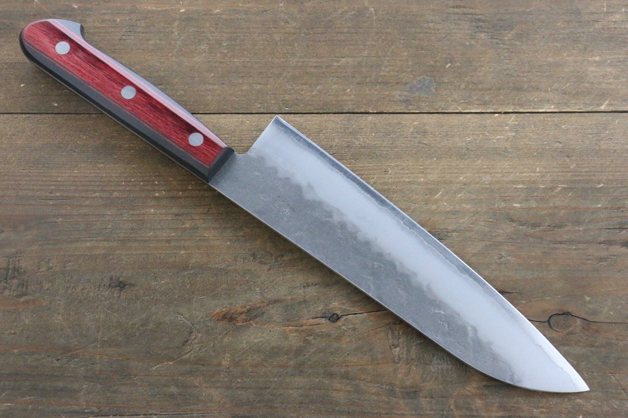 堺 孝行 銀三鋼 三德刀  180mm 紅合成木握把 - 清助刃物