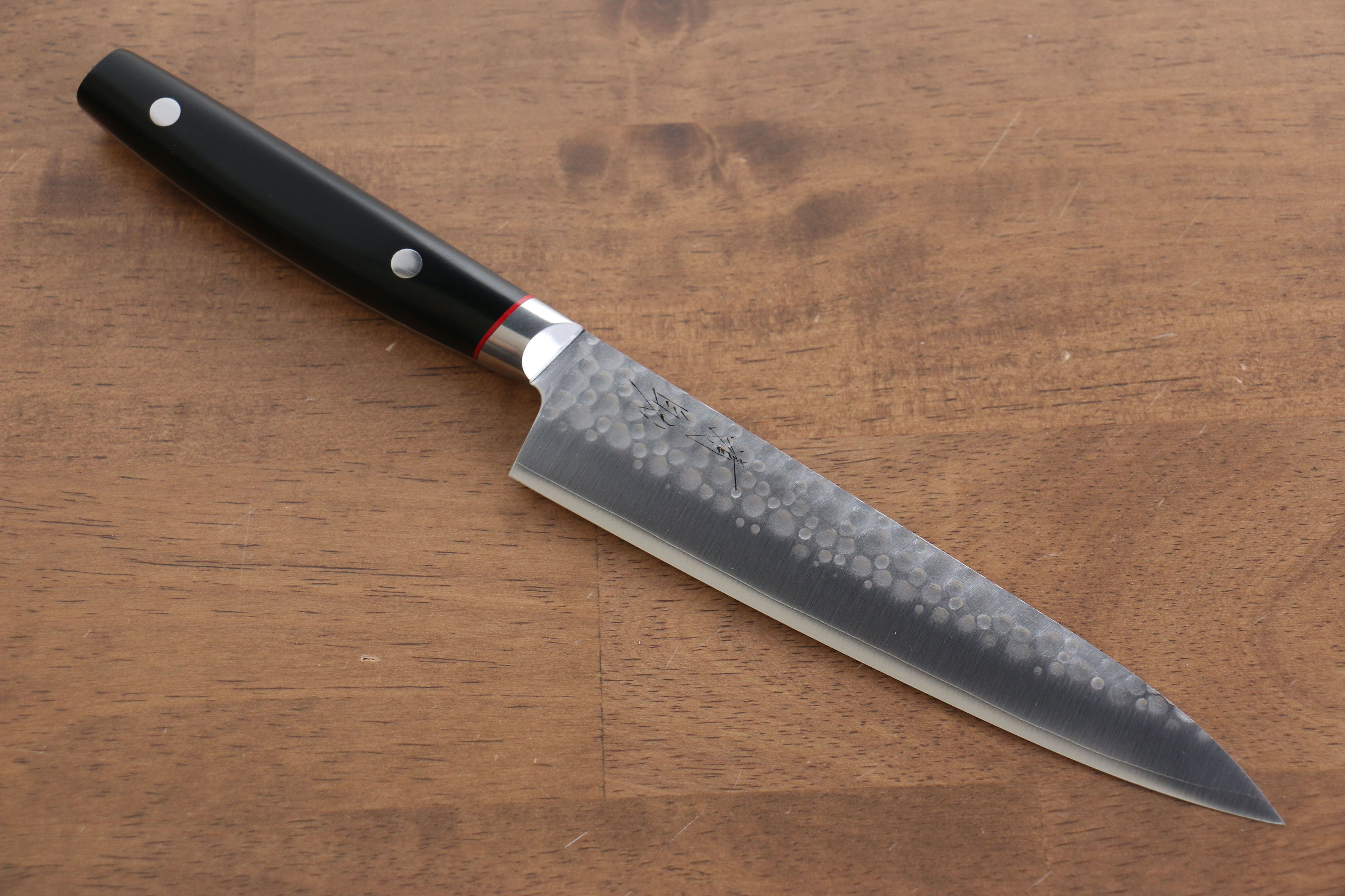 清助 PRO-J VG10 鎚目 多用途小刀  150mm 黑米卡塔（樹脂複合材料） 握把 - 清助刃物