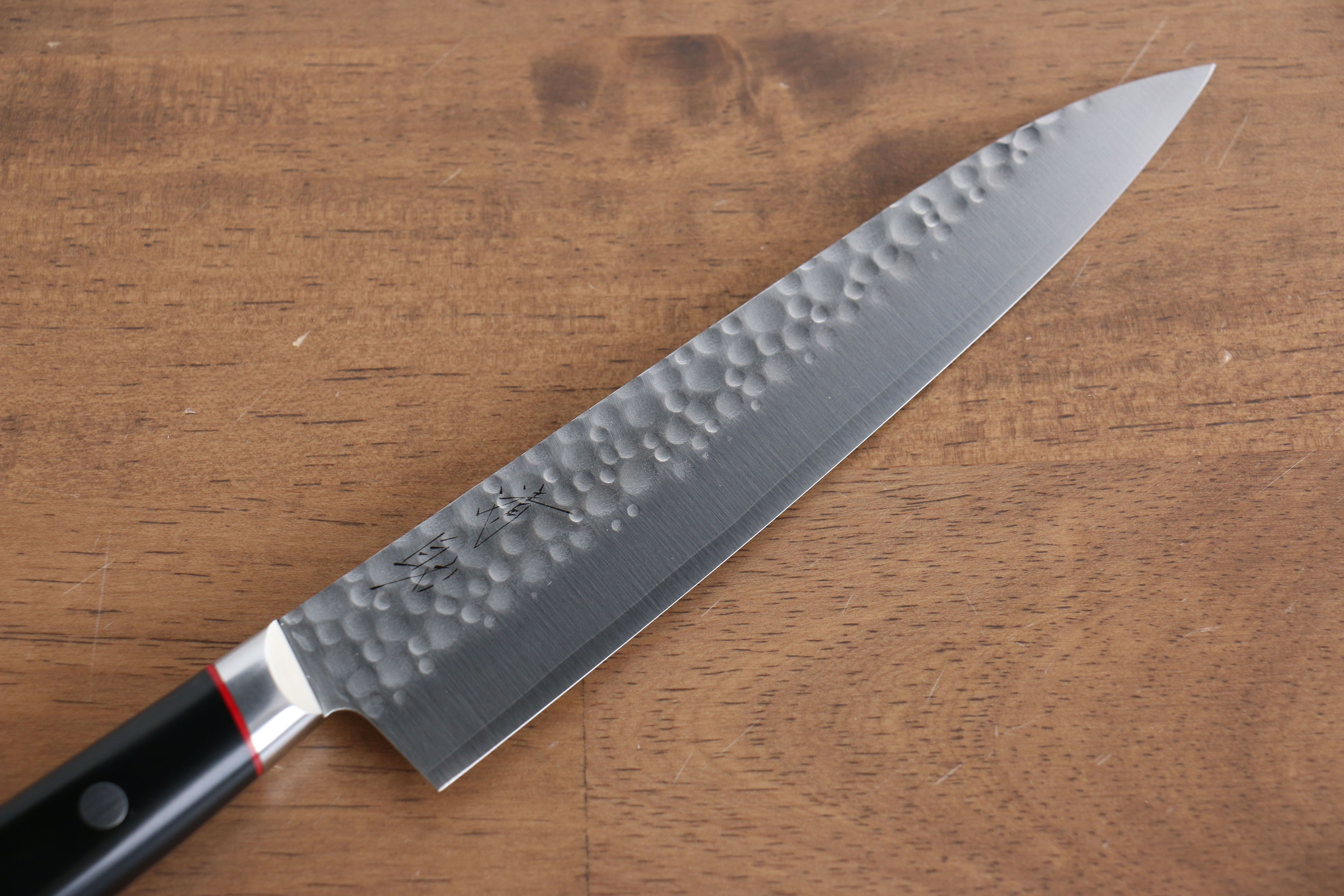 清助 PRO-J VG10 鎚目 多用途小刀  150mm 黑米卡塔（樹脂複合材料） 握把 - 清助刃物