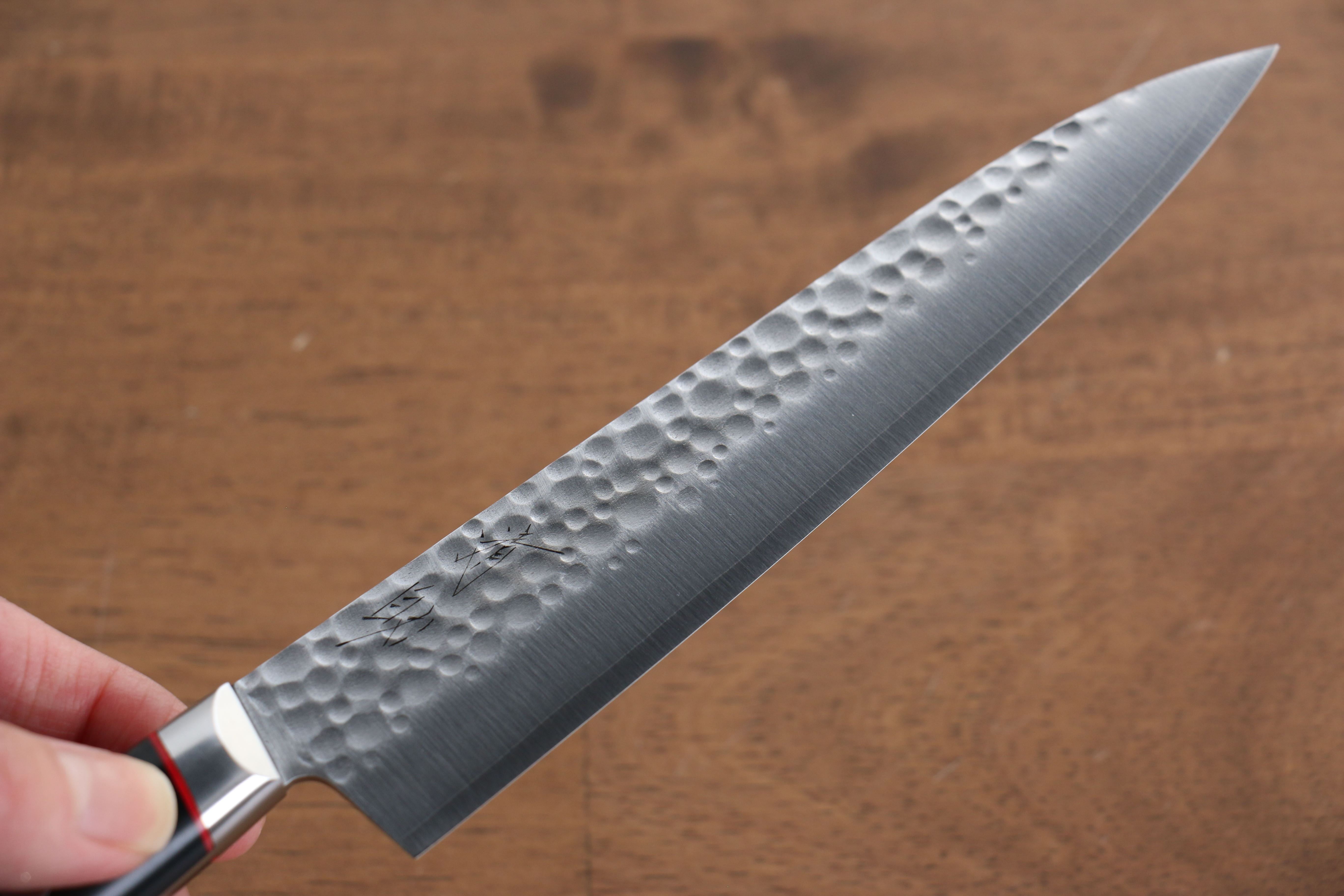 清助 PRO-J VG10 鎚目 多用途小刀  150mm 黑米卡塔（樹脂複合材料） 握把 - 清助刃物