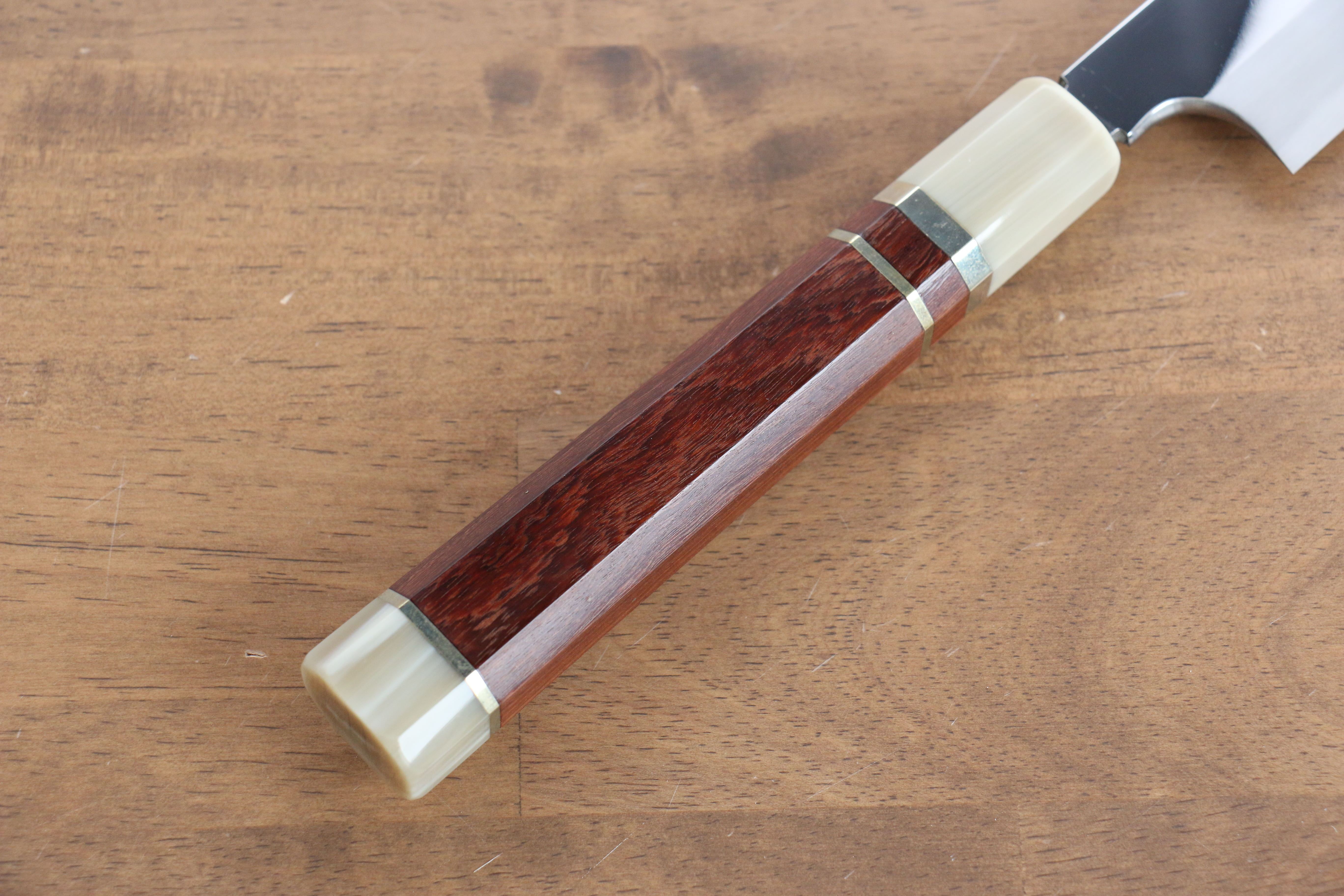黑崎 優 青鋼二號 鏡面處理 柳刃  330mm 紅黑檀 握把 - 清助刃物