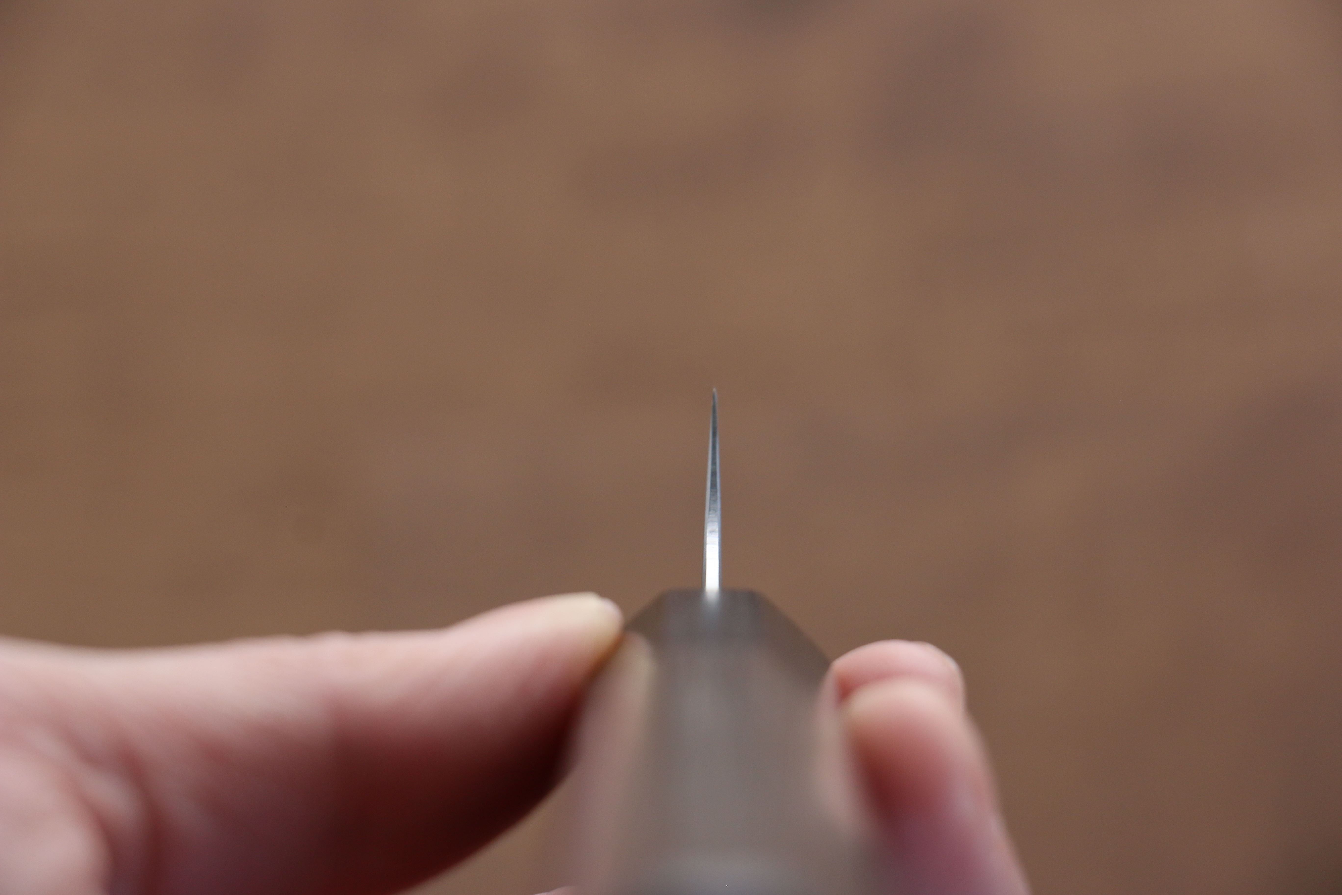清助 VG10 33層大馬士革紋 切付多用途小刀 150mm 灰色合成木 握把 - 清助刃物