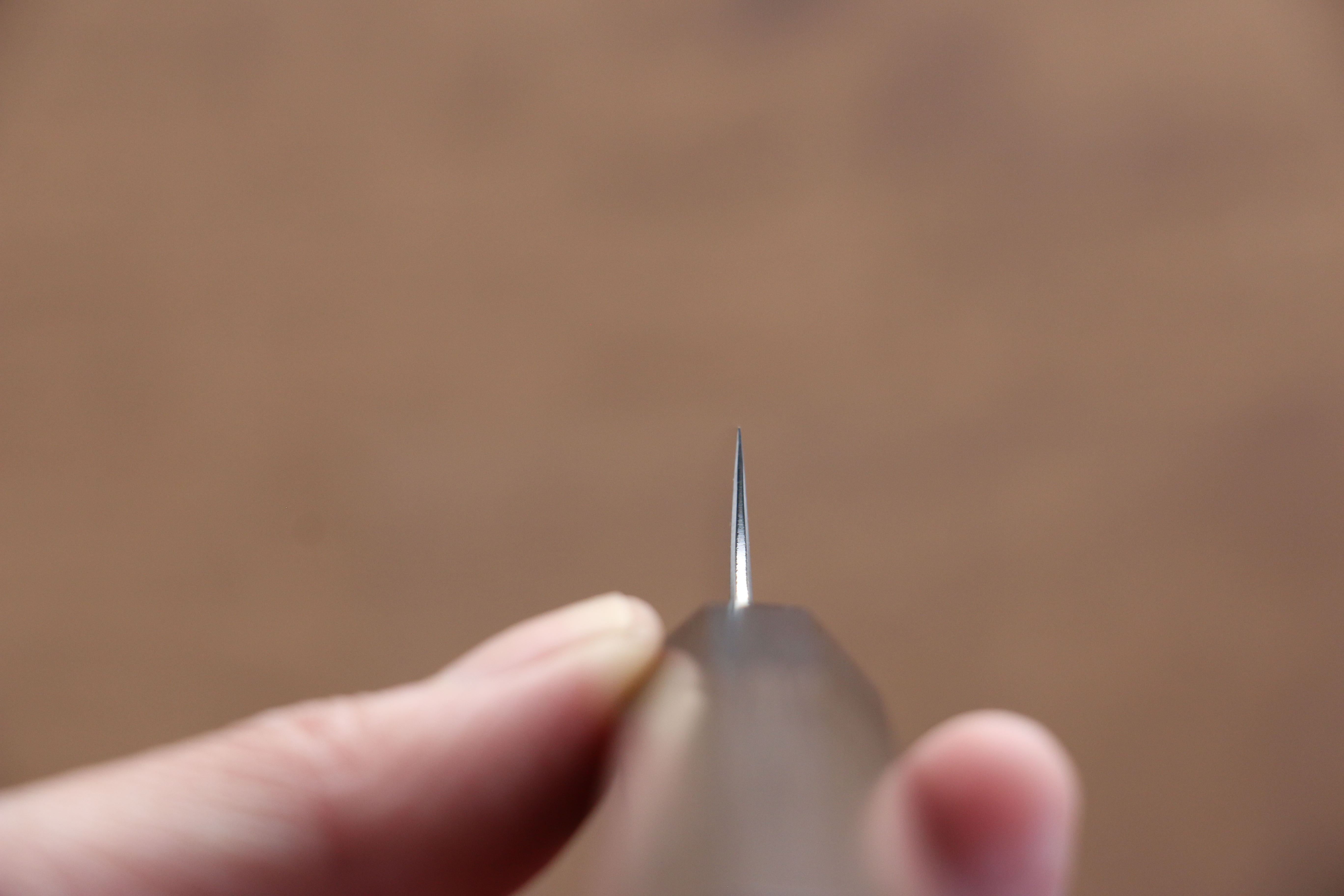 清助 VG10 33層大馬士革紋 切付多用途小刀 105mm 灰色合成木 握把 - 清助刃物