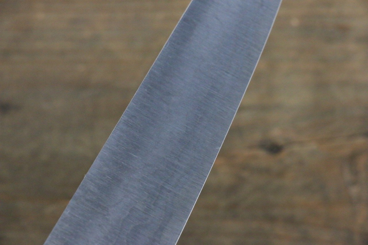 尾形 峻吾 白鋼二號 大馬士革紋 多用途小刀 150mm 紫檀木 握把 - 清助刃物