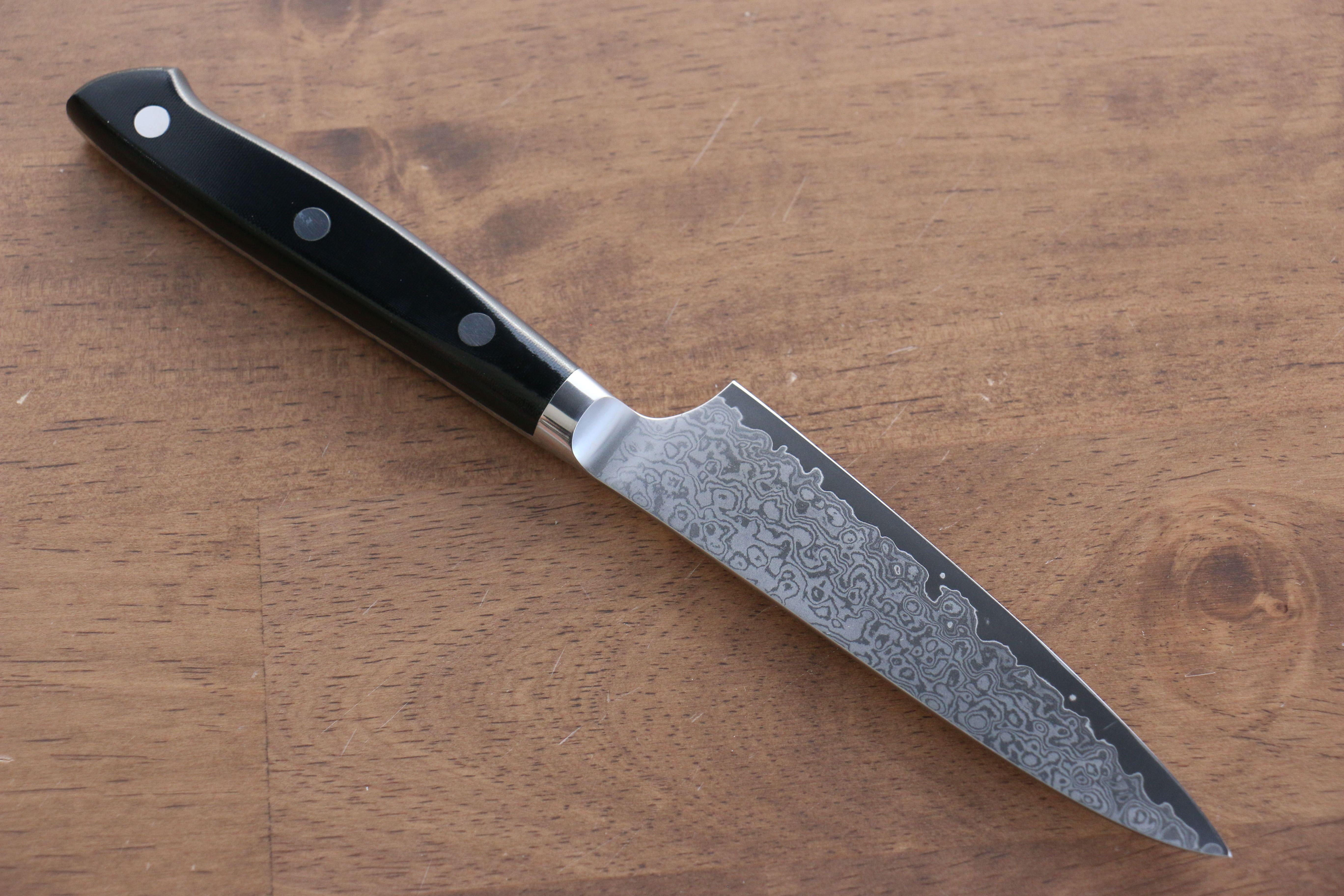 清助 VG10 33層大馬士革紋 多用途小刀 120mm 米卡塔（樹脂複合材料） 握把 - 清助刃物