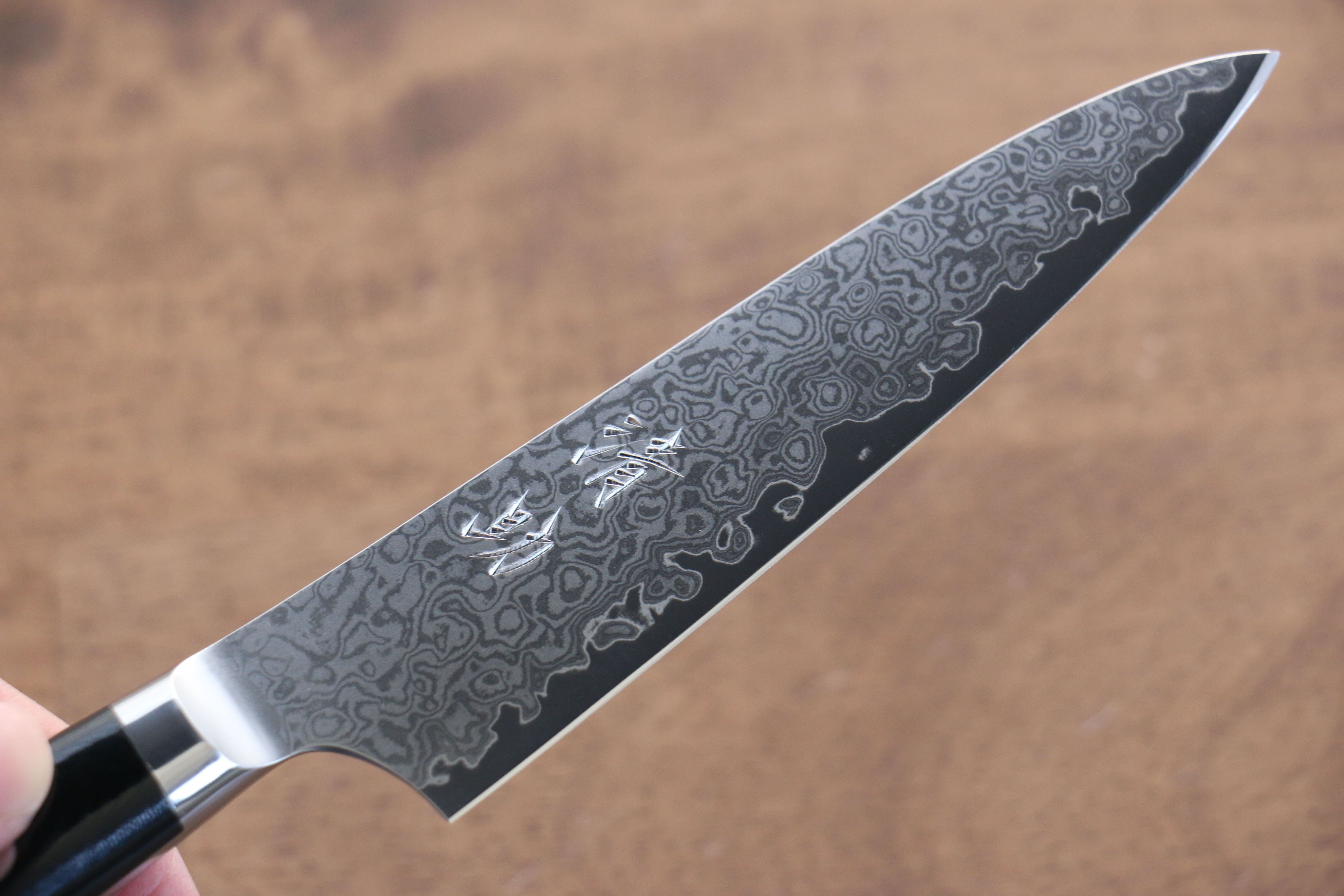 清助 VG10 33層大馬士革紋 多用途小刀 120mm 米卡塔（樹脂複合材料） 握把 - 清助刃物