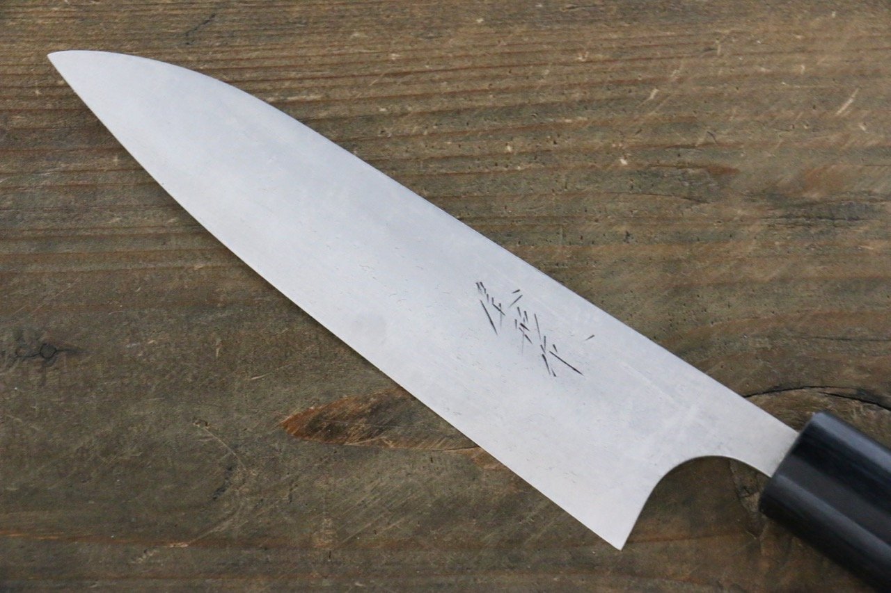 尾形 峻吾 白鋼二號 大馬士革紋 多用途小刀 135mm 紫檀木 握把 - 清助刃物