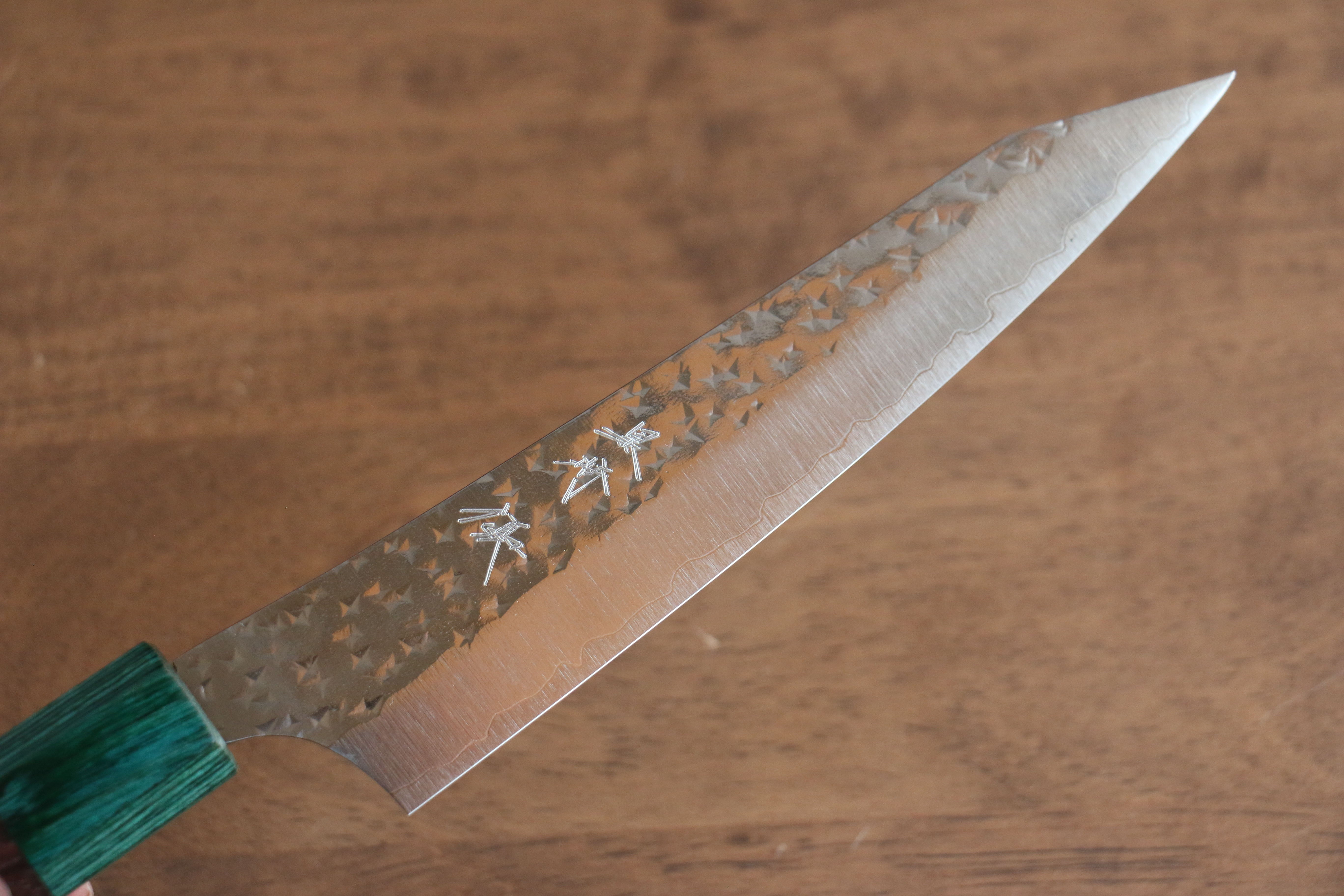 黑崎 優 閃光 銳 SG2 鎚目 多用途小刀  150mm 紫檀木（口輪：綠合成木） 握把 - 清助刃物