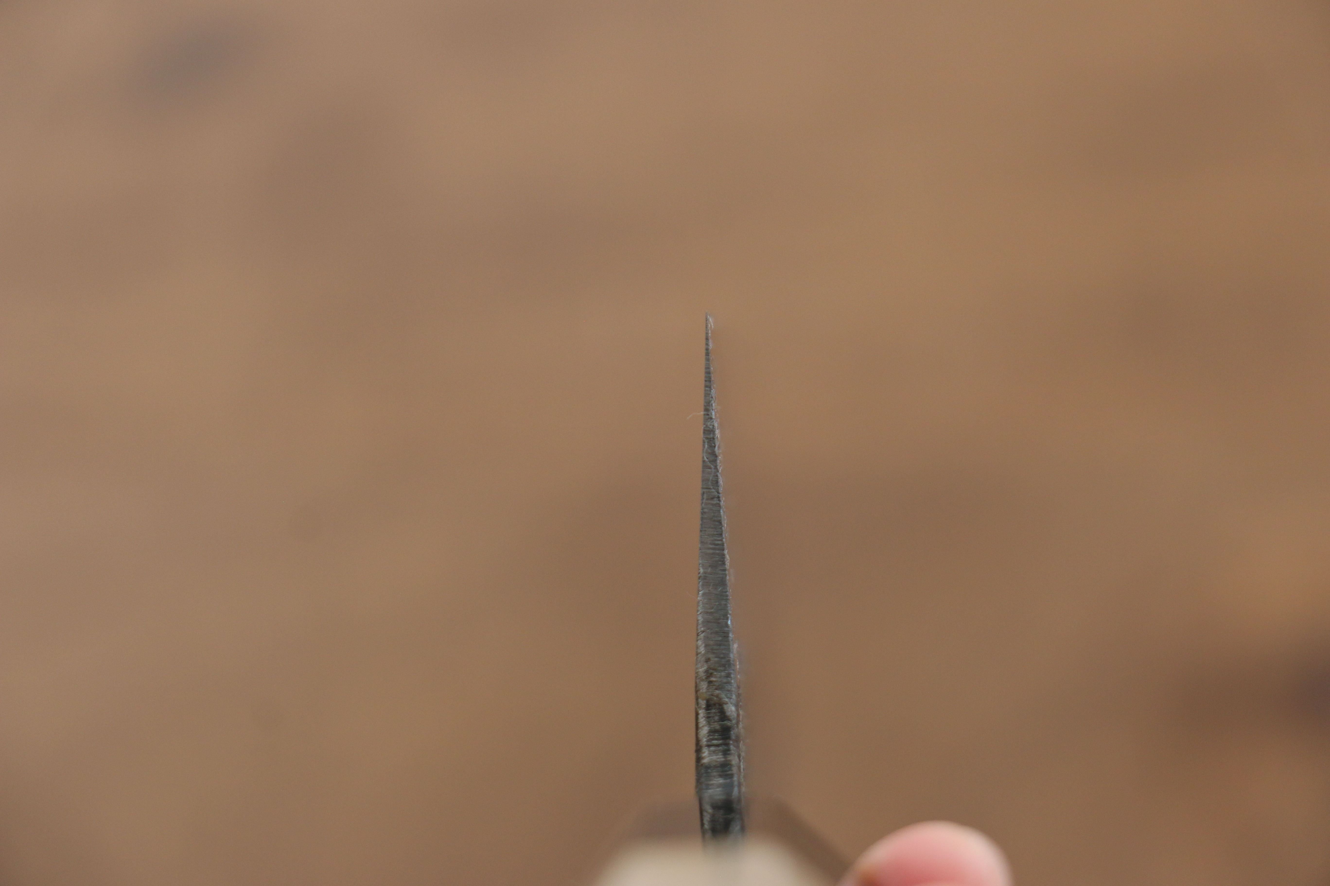 菊月 白鋼二號 黑打 牛刀  240mm 木蘭握把 - 清助刃物