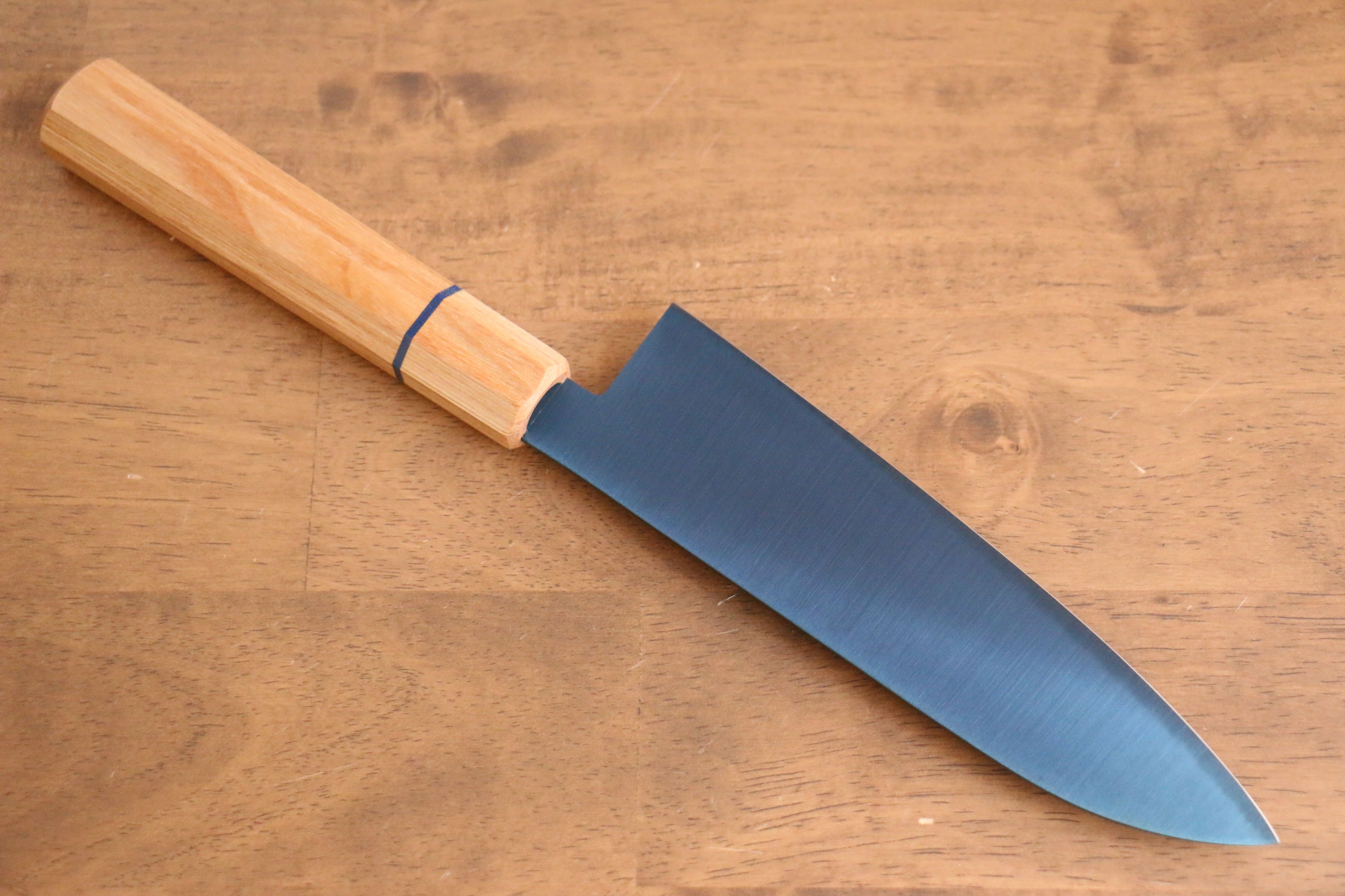清助 SK-85鋼 離子鍍 三德刀  180mm 白木 握把 - 清助刃物