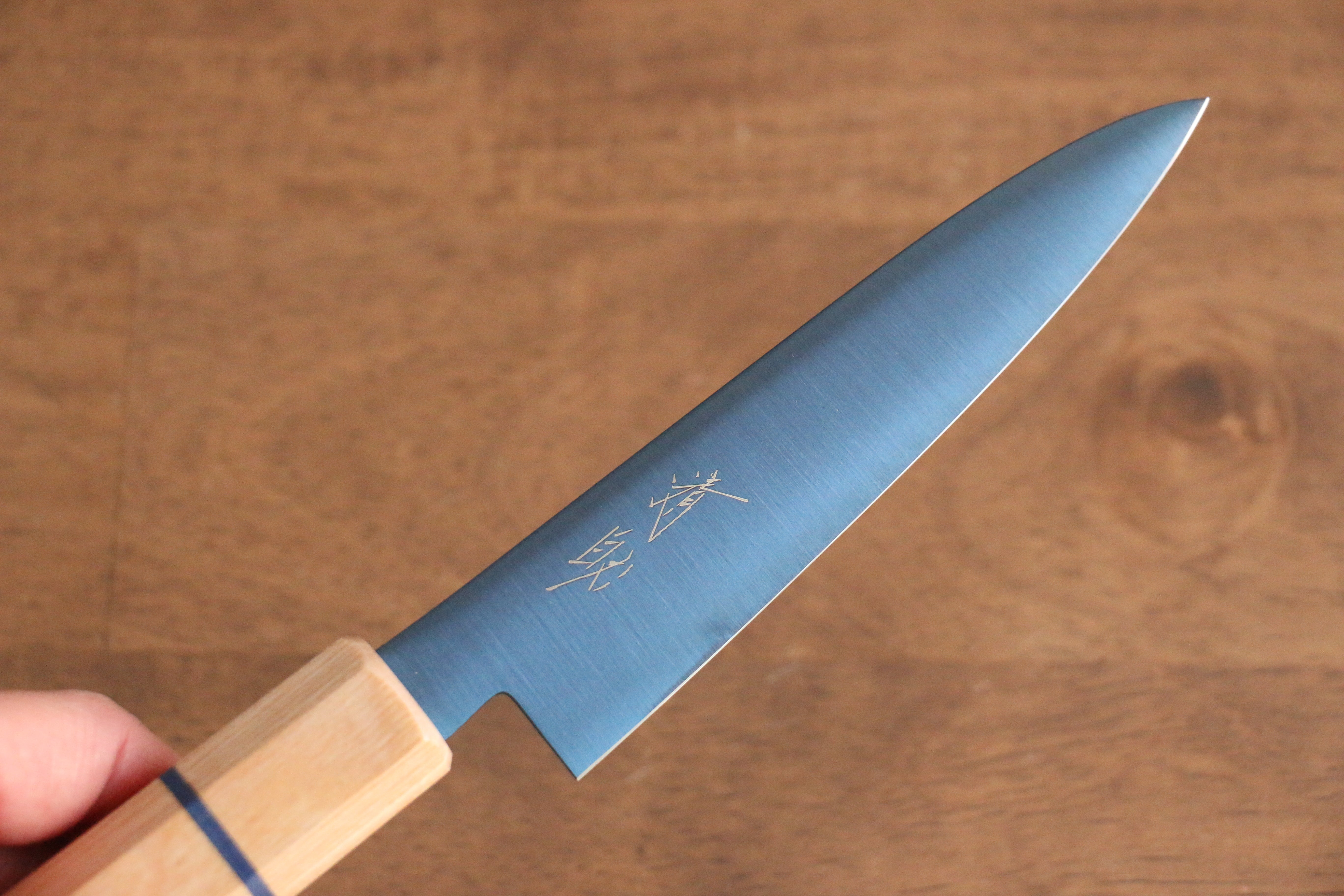 清助 SK-85鋼 離子鍍 多用途小刀  120mm 白木 握把 - 清助刃物
