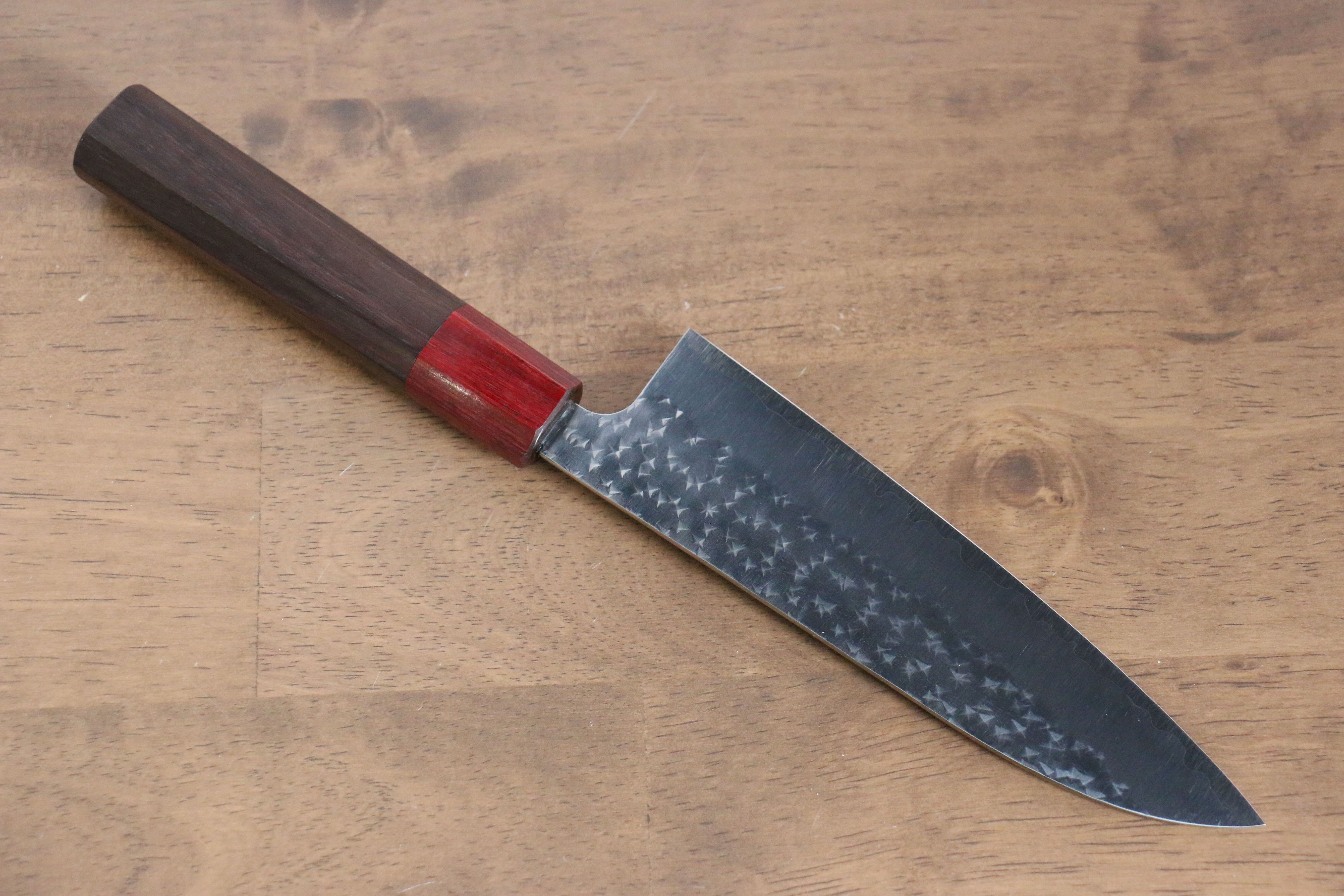 黑崎 優 閃光 SG2 鎚目 小三德刀  150mm 紫檀木（口輪：紅合成木） 握把 - 清助刃物
