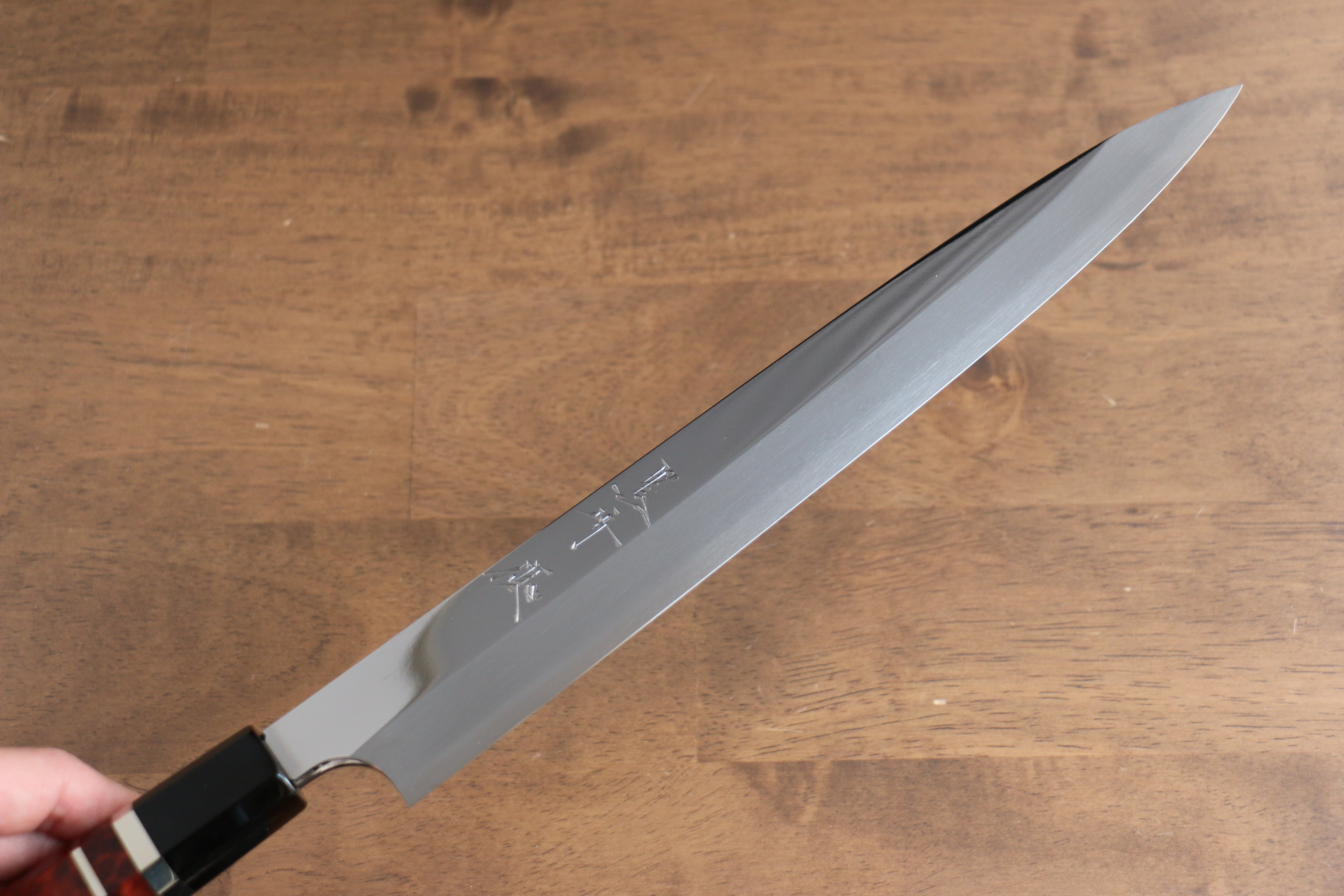 黑崎 優 青鋼二號 鏡面處理 柳刃  270mm 花梨木 握把 - 清助刃物