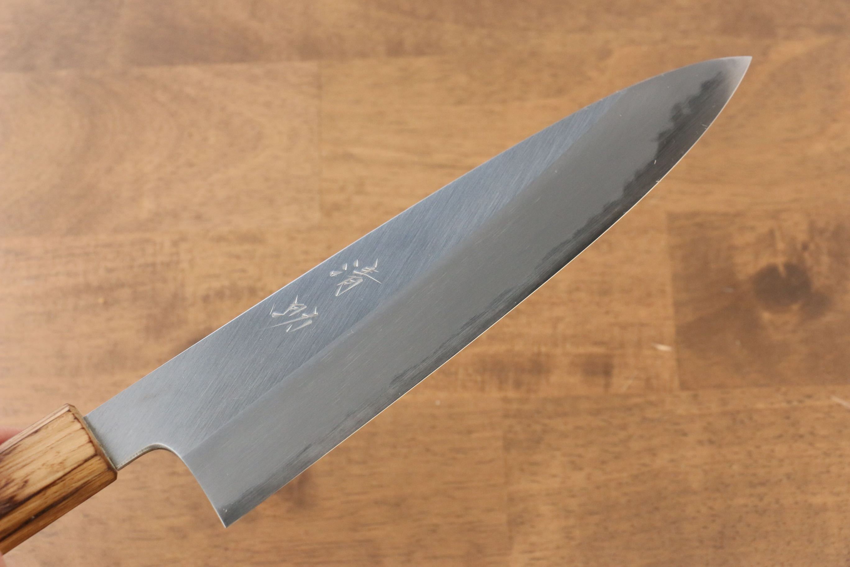 清助 白鋼二號 牛刀 240mm 燒櫟木（八角） 握把 - 清助刃物