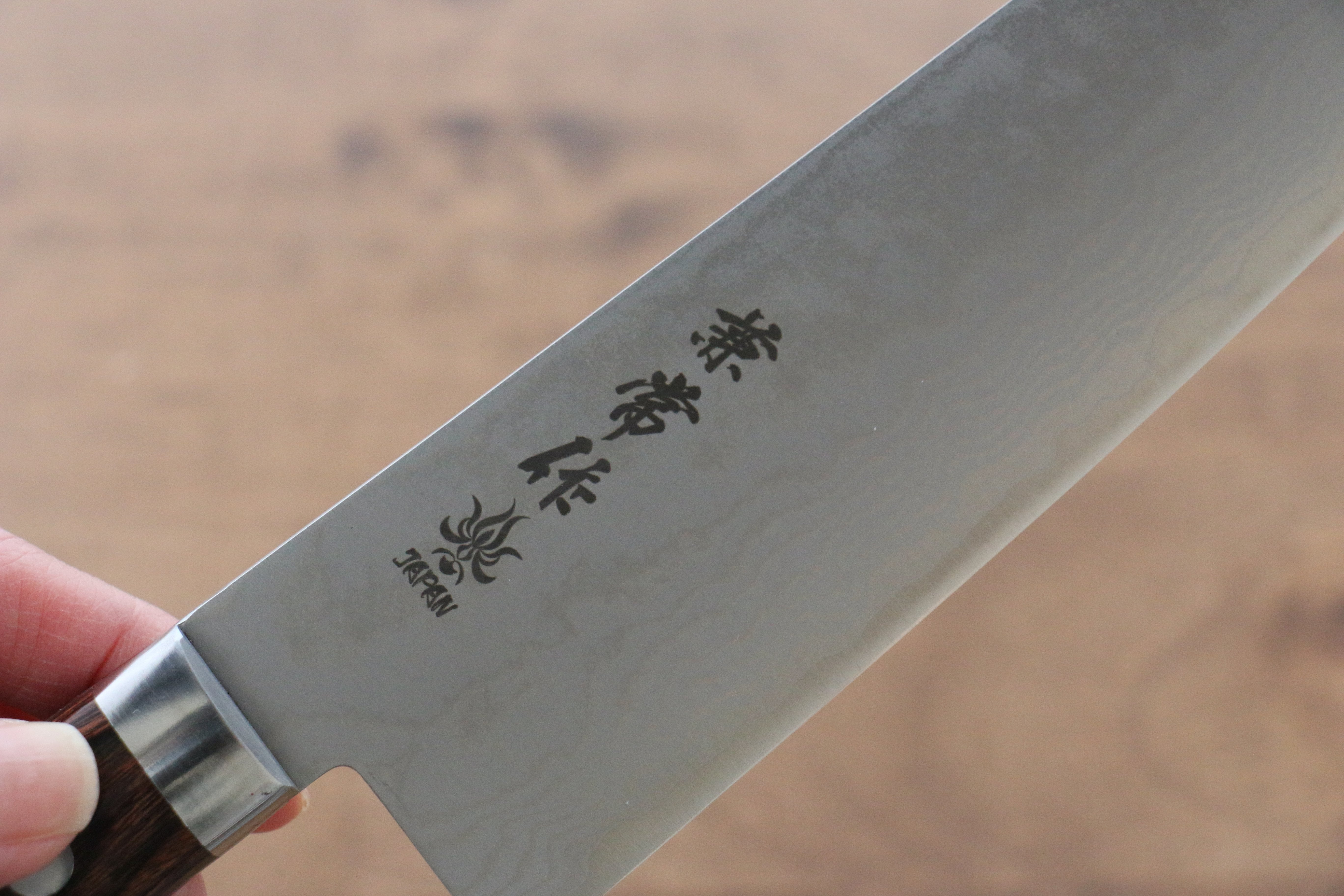 兼常 VG1 17層大馬士革紋 三德刀  165mm 桃花心木握把 - 清助刃物