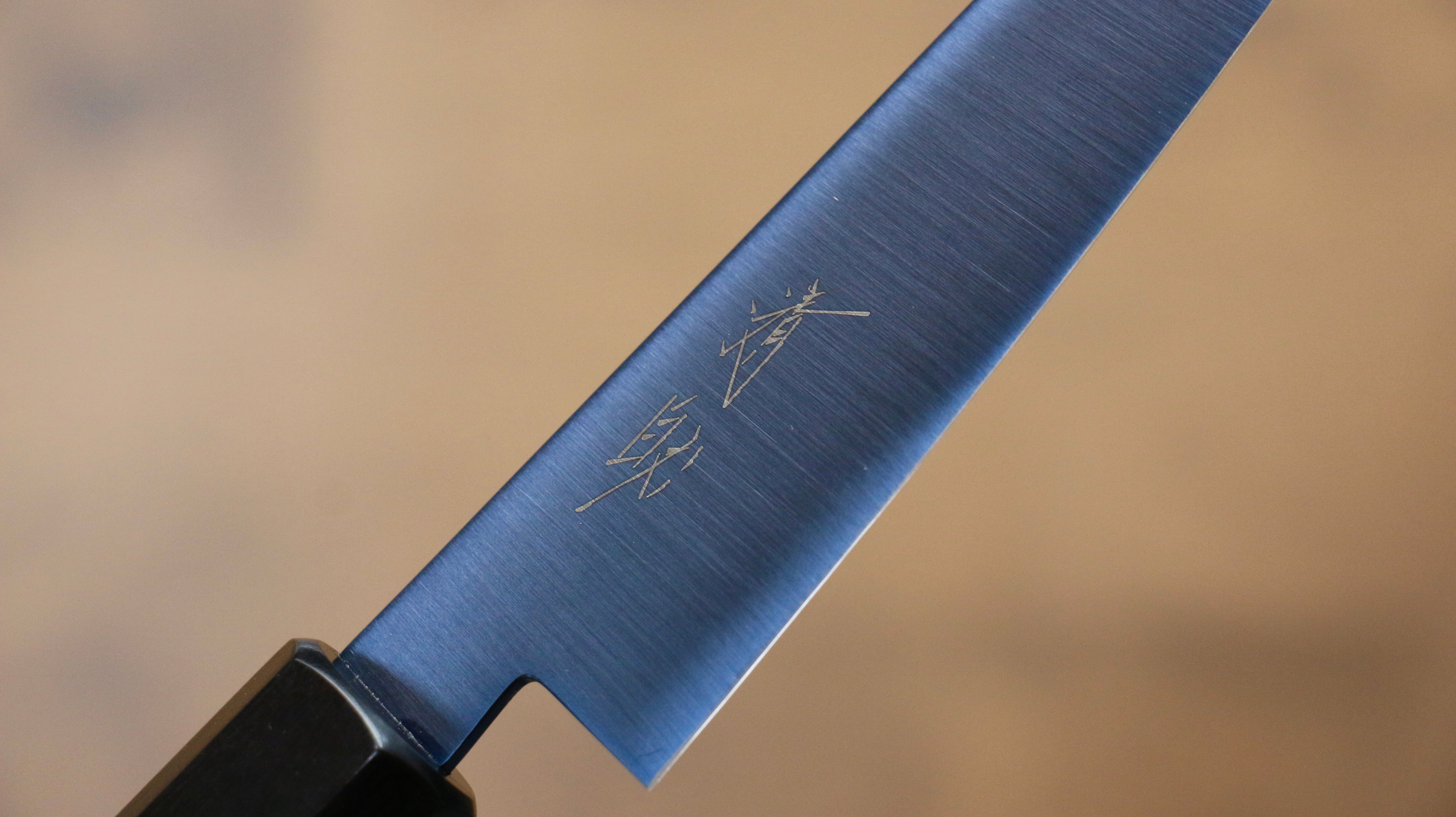 清助 SK-85鋼 離子鍍 打磨處理 多用途小刀  120mm 灰色合成木 握把 - 清助刃物