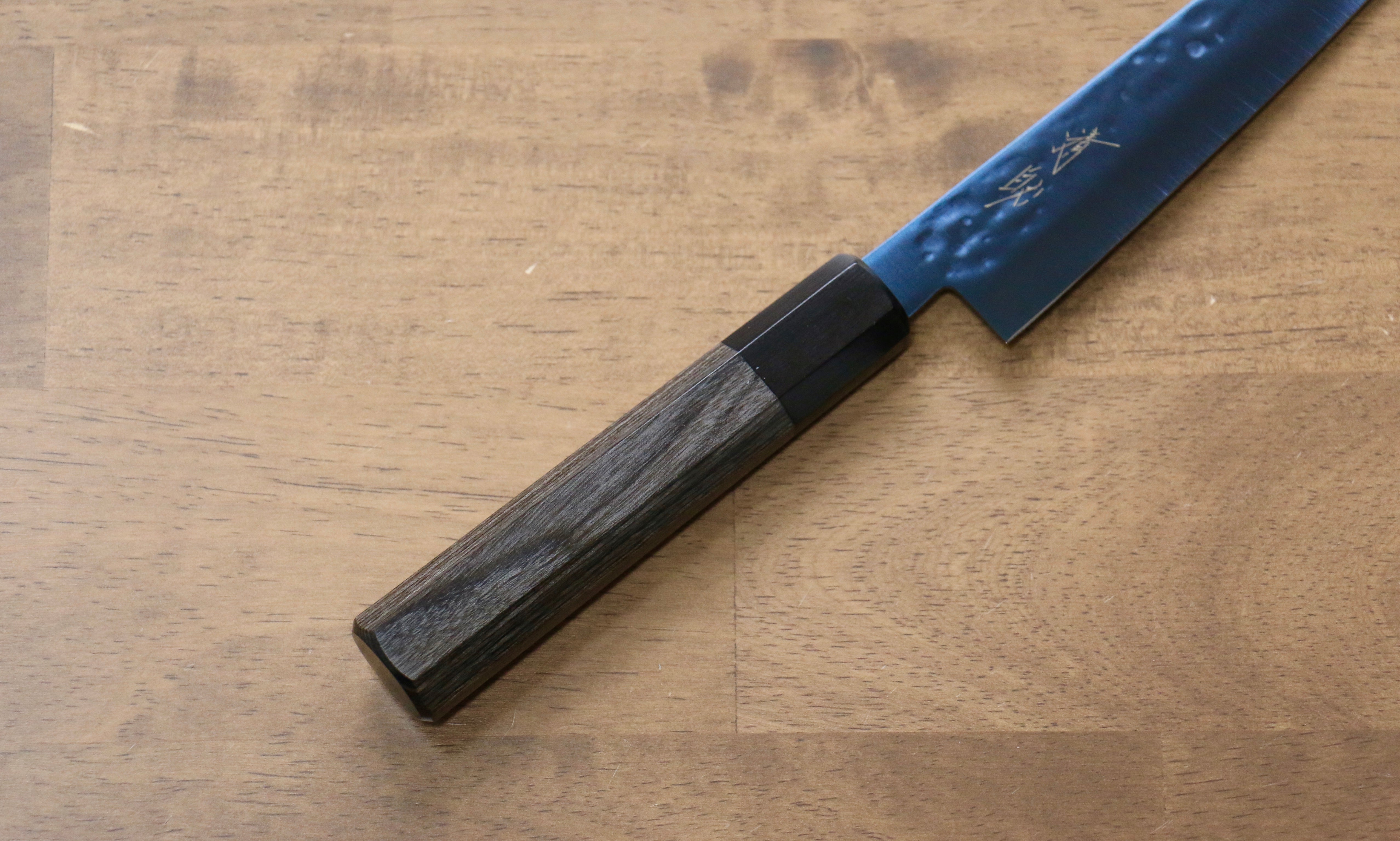 清助 SK-85鋼 離子鍍 鎚目 多用途小刀  150mm 灰色合成木 握把 - 清助刃物
