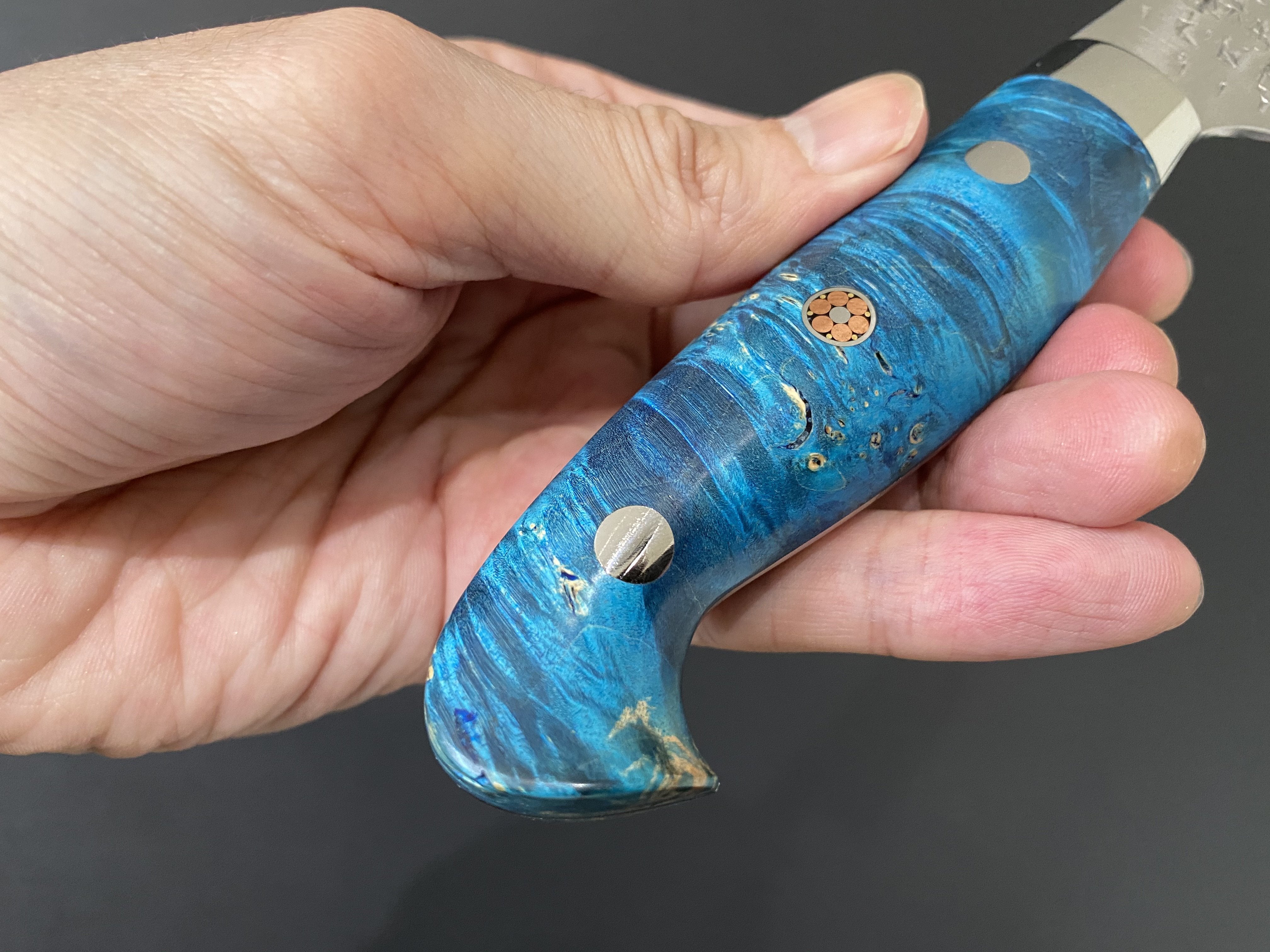黑崎 優 雫 SG2 鎚目 三德刀  165mm 穩定木握把 - 清助刃物