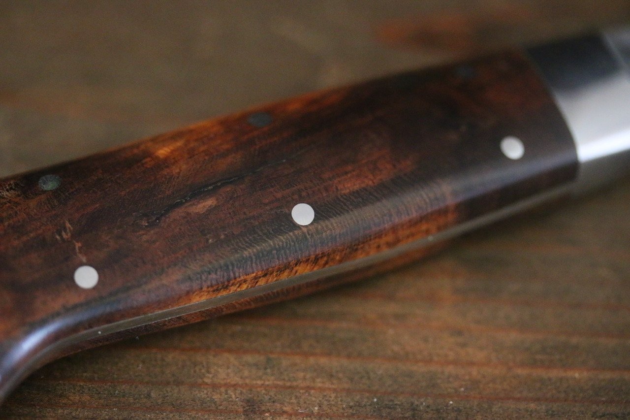 堺 孝行 VG10 17層大馬士革紋 菜切  160mm 沙漠鐵木（杉原型）握把 - 清助刃物