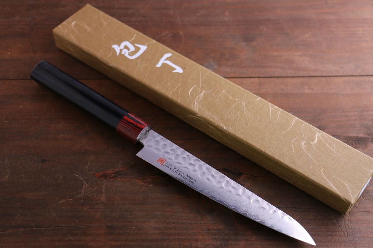 伊勢屋 VG10 大馬士革紋 多用途小刀  150mm 握把 - 清助刃物