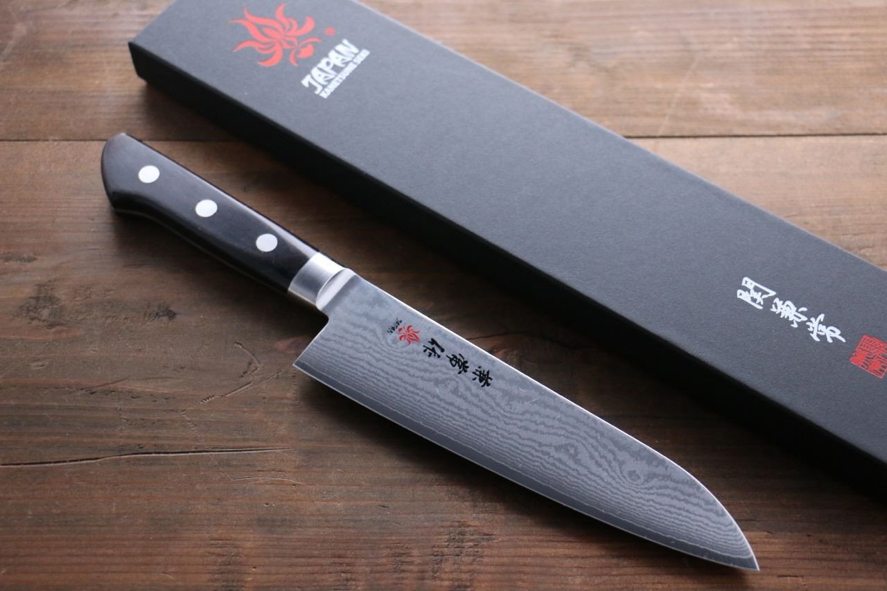 兼常 VG10 33層 大馬士革紋 三德刀 180mm 合成木 握把 - 清助刃物
