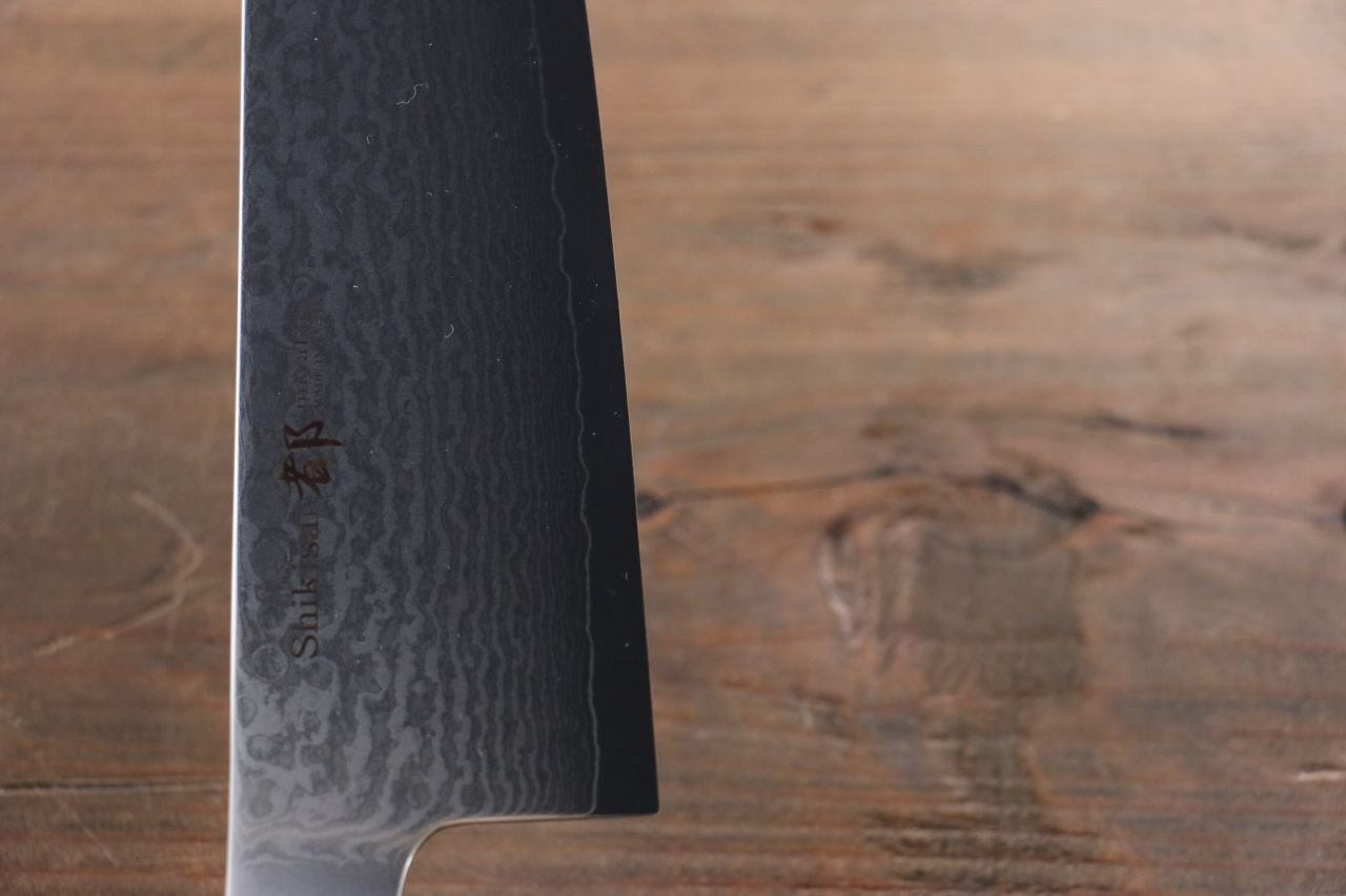 都 AUS8 33層大馬士革紋 三德刀 180mm - 清助刃物