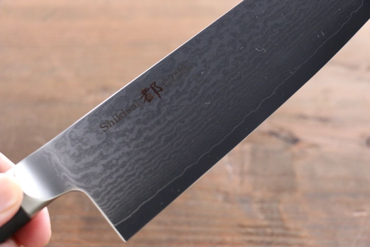 都 AUS8 33層大馬士革紋 三德刀 180mm - 清助刃物