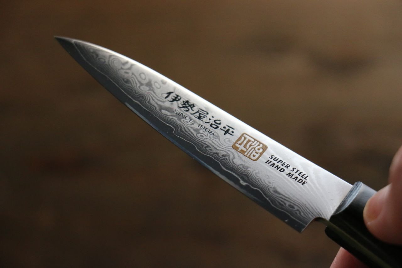 伊勢屋 VG10 大馬士革紋 削皮刀  76mm 握把 - 清助刃物