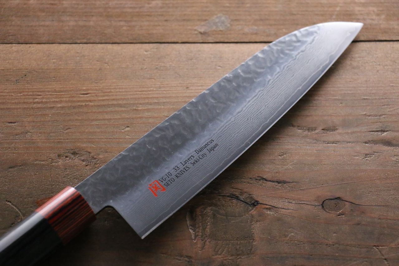 伊勢屋 VG10 大馬士革紋 三德刀  180mm 握把 - 清助刃物