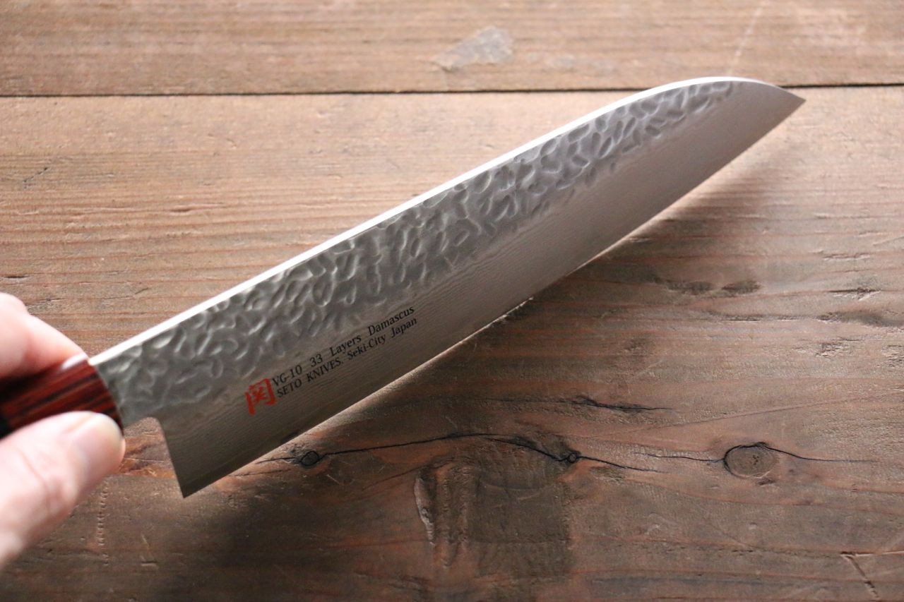 伊勢屋 VG10 大馬士革紋 三德刀  180mm 握把 - 清助刃物