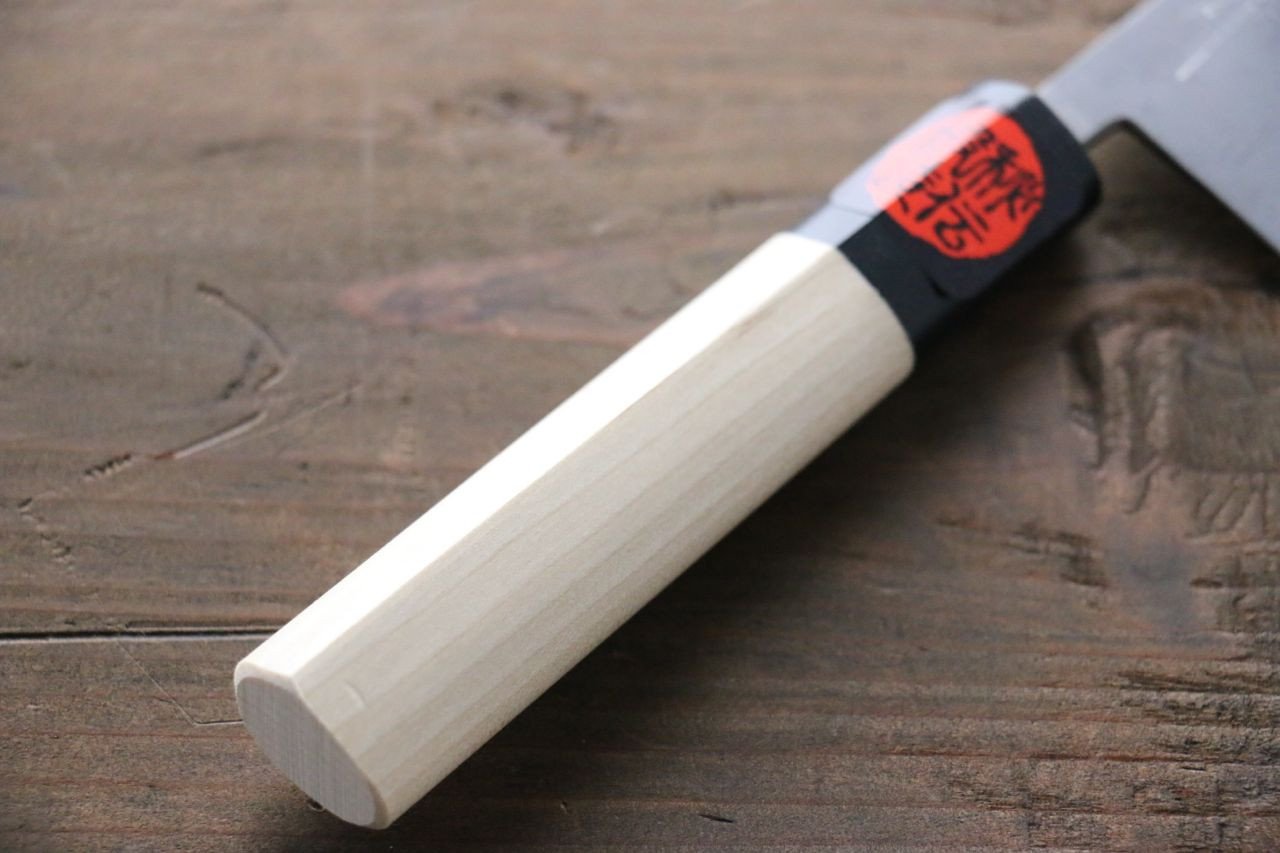 田中 誠貴 青鋼二號 17層大馬士革紋 大馬士革紋 多用途小刀  150mm 木蘭握把 - 清助刃物