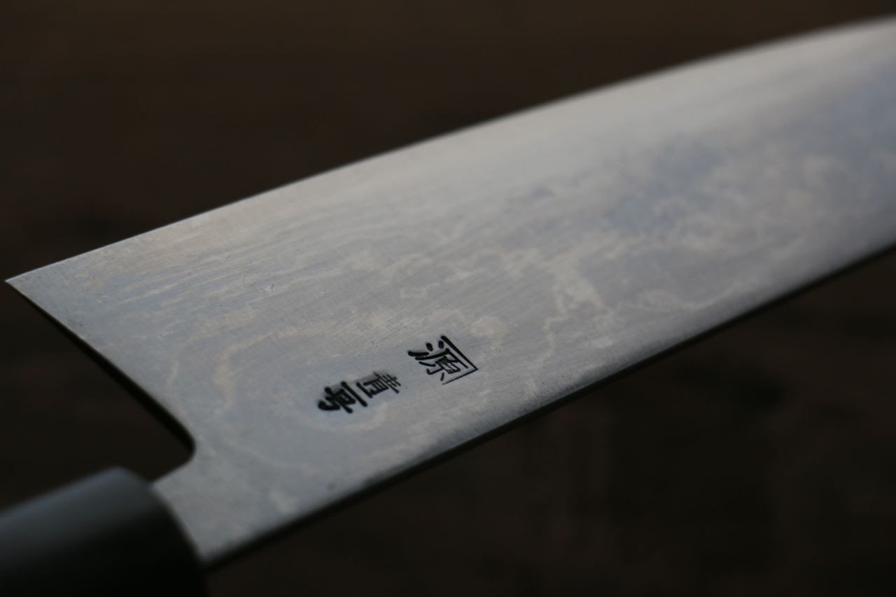 田中 誠貴 青鋼二號 17層大馬士革紋 大馬士革紋 三德刀  165mm 木蘭握把 - 清助刃物