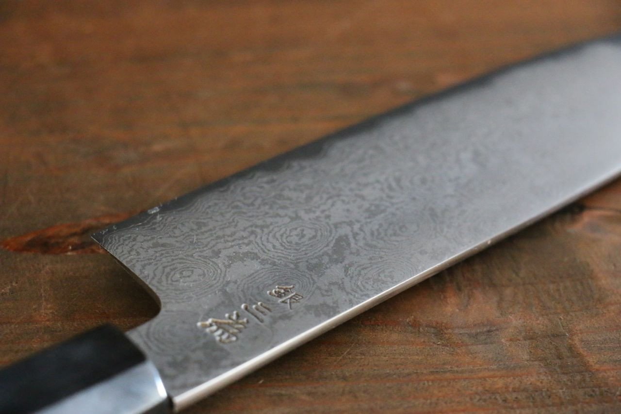 堺 孝行 銀三鋼 大馬士革紋 三德刀  180mm 握把 - 清助刃物