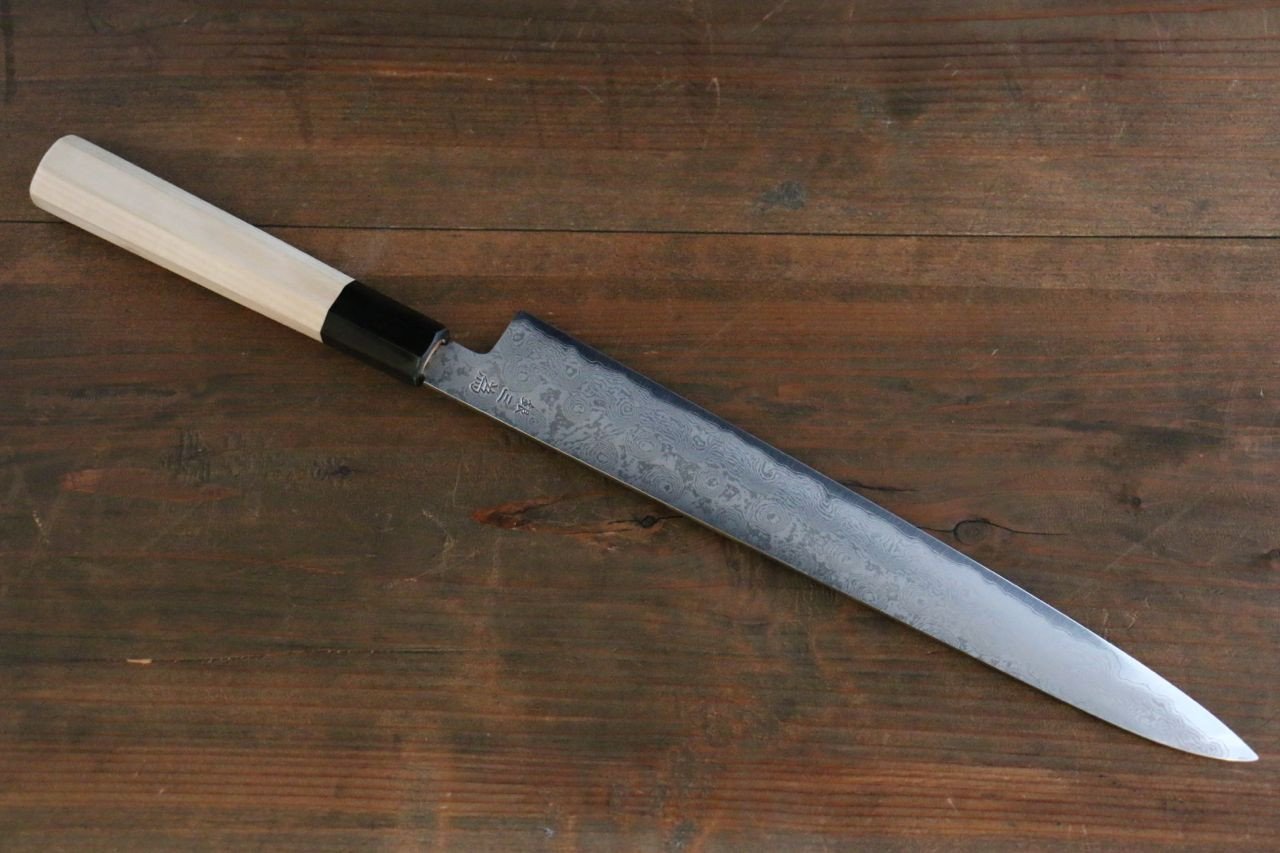 堺 孝行 銀三鋼 大馬士革紋 筋引  240mm 握把 - 清助刃物